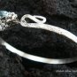 Sterling Silver & Blue Topaz Snake Bangle SBB-263-KT