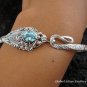 Sterling Silver & Blue Topaz Snake Bangle SBB-263-KT