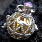 925 Silver Amethyst Harmony Ball Pendant HB-170-KT