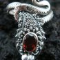925 Silver & Garnet Snake Ring RI-224-KT