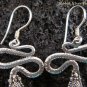 925 Silver Garnet Snake Earrings ER-483-KA