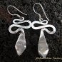925 Silver Garnet Snake Earrings ER-483-KA