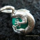925 Silver Green Gecko Chime Ball 12mm CH-134-KT