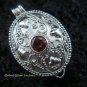 925 Silver Garnet Locket Pendant LP-171-PS