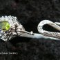 Silver & Peridot Snake Bangle SBB-265-KT