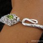 Silver & Peridot Snake Bangle SBB-265-KT