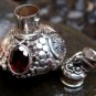 Sterling Silver Garnet Perfume Bottle pendant PP-137-KT