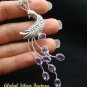 Silver Peacock & Amethyst Brooch BC-126-KT