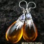 Silver Amber (syn) & Amethyst Earrings SJ-199-KA
