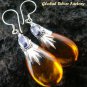 Silver Amber (syn) & Amethyst Earrings SJ-199-KA