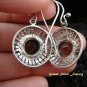 925 Silver & Smokey Quartz Round Earrings ER-479-KT