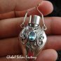 925 Silver & Blue Topaz Perfume Pendant PP-324-GSF
