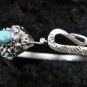 Silver & Larimar Snake Bangle SBB-264-KT