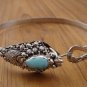 Silver & Larimar Snake Bangle SBB-264-KT
