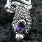 925 Silver & Oval Cut Amethyst Snake Ring RI-222-KT