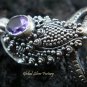 925 Silver & Oval Cut Amethyst Snake Ring RI-222-KT