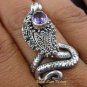 925 Silver & Oval Cut Amethyst Snake Ring RI-222-KT