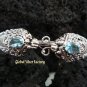 Silver & Topaz Double Head Snake Bangle SBB-283-KT