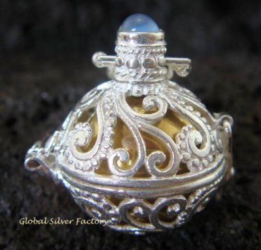 925 Silver Rainbow Moonstone Harmony Ball HB-291-PS