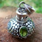 Sterling Silver Peridot Perfume Bottle Pendant PP-140-KT