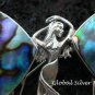 Large Silver & Paua Shell Angel Brooch BC-131-KT