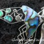 Large Silver & Paua Shell Angel Brooch BC-131-KT