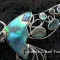 Large Silver & Paua Shell Angel Brooch BC-131-KT