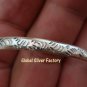 Silver & Garnet Double Head Snake Bangle SBB-282-KT