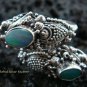 925 Silver Opal Double Head Snake Ring RI-274-KT