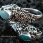 925 Silver Opal Double Head Snake Ring RI-274-KT