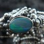 925 Silver Opal Double Head Snake Ring RI-274-KT