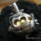 925 Silver Garnet Heart Harmony Ball 16mm HB-272-KT