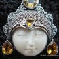 925 Silver & 4 Citrine Goddess Pendant GDP-633-KT