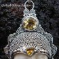 925 Silver & 4 Citrine Goddess Pendant GDP-633-KT