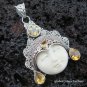 925 Silver & 4 Citrine Goddess Pendant GDP-633-KT