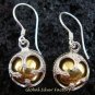 925 Silver Gold Chakra Chime Ball Earrings CBE-149-KT