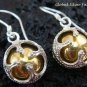 925 Silver Gold Chakra Chime Ball Earrings CBE-149-KT
