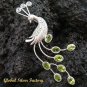 925 Silver Peacock & Peridot Brooch BC-127-KT