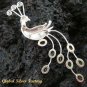 925 Silver Peacock & Peridot Brooch BC-127-KT