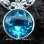 925 Silver Bali Design Blue Topaz Pendant SP-380-KT