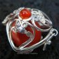 925 Silver Carnelian Heart Harmony Ball Pendant HB-233d-KT