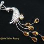 Sterling Silver Peacock & Citrine Brooch BC-128-KT