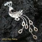 Sterling Silver Peacock & Citrine Brooch BC-128-KT