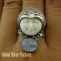 925 Silver Rainbow Moonstone Sajen Goddess Ring GDR-661-KT