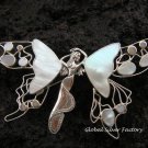 Large Silver & White Shell Angel Brooch BC-130-KT