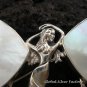 Large Silver & White Shell Angel Brooch BC-130-KT
