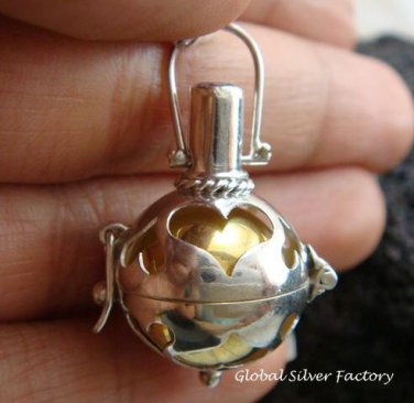 925 Silver Amethyst Heart Harmony Ball 16mm HB-271-KT