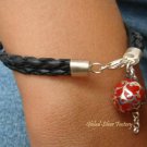 925 Silver Red Chime Ball Bracelet CH-270-KT