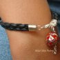 925 Silver Red Chime Ball Bracelet CH-270-KT