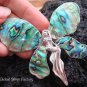 925 Silver Paua Shel Angel Brooch Pendant BC-122-KT